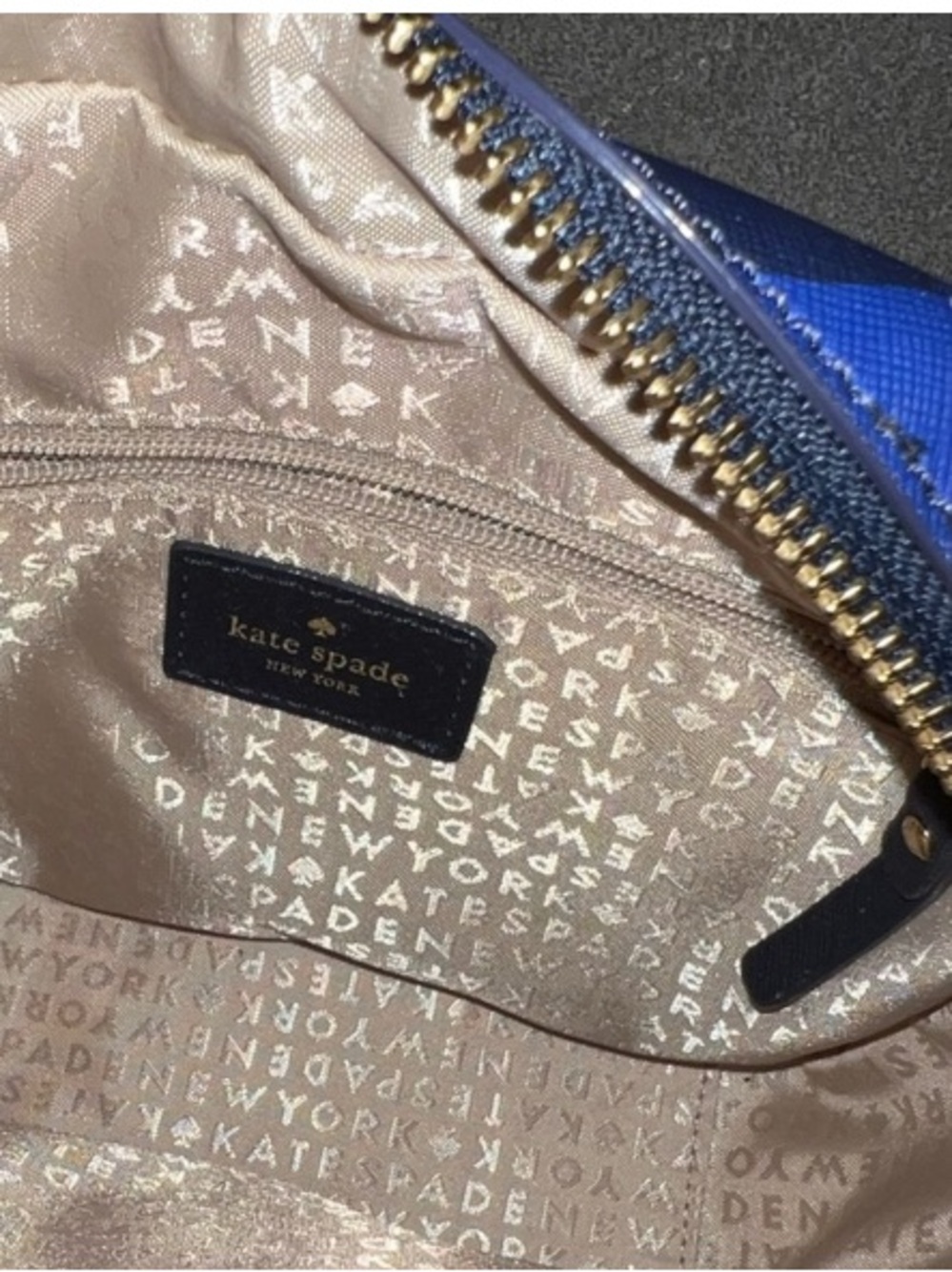 kate spade Blue, White & Black Check Crossbody Bag - Picture 3 of 5